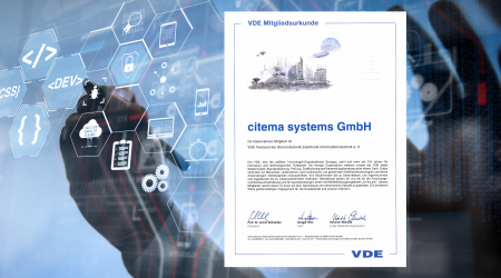 citema received its VDE membership certificate