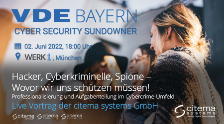 Save the Date – VDE Bayern Cyber Security Sundowner