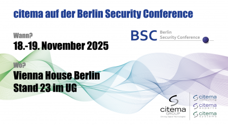 Save the Date – citema at Berlin Security Conferece 2025