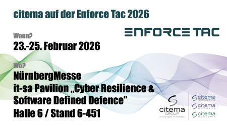 Save the Date – citema auf der Enforce Tac 2026